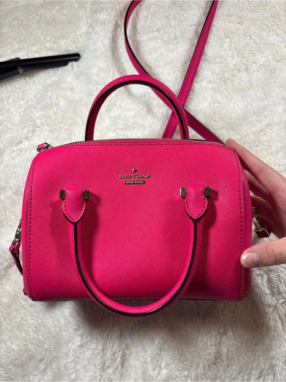 Kate Spade Cameron Street Hot Pink Crossbody Satchel NEW - Picture 2 of 6